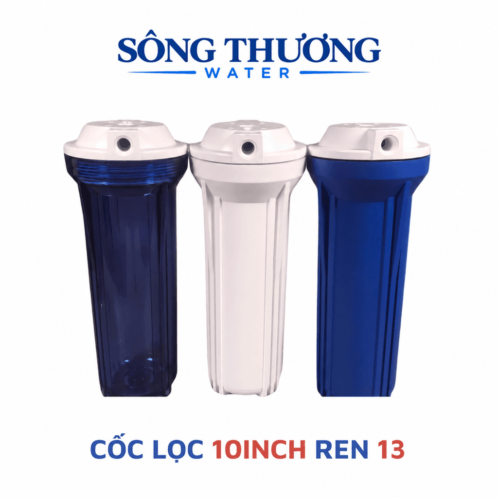 Cốc lọc 10 inch trong, đục – ren 13 và ren 21