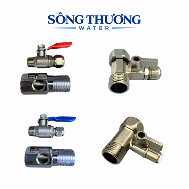 Khóa cấp nước RO phi 6 và phi 10 – khóa đúc, khóa tay gạt