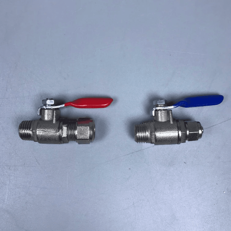 Khóa cấp nước RO phi 6 và phi 10 – khóa đúc, khóa tay gạt