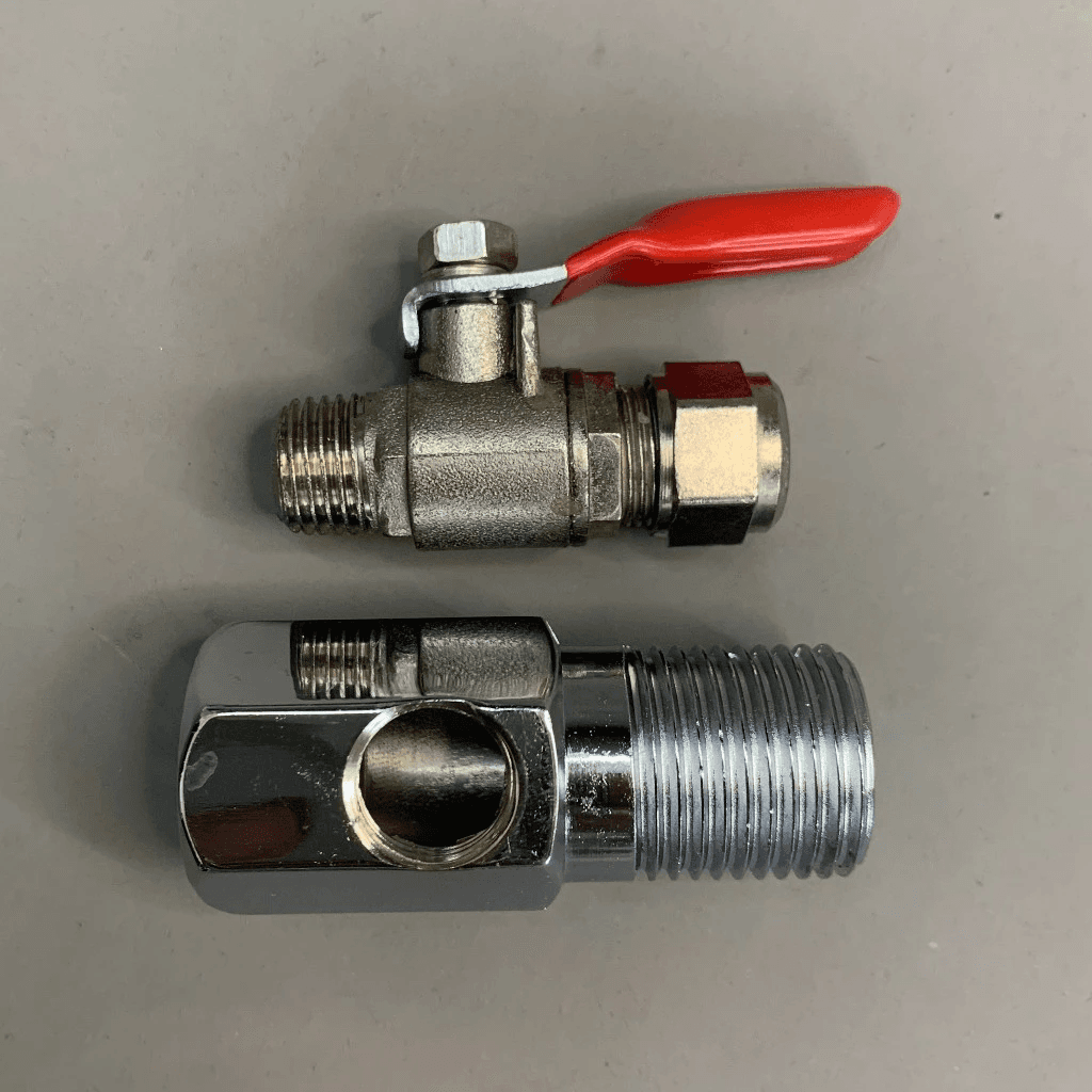 Khóa cấp nước RO phi 6 và phi 10 – khóa đúc, khóa tay gạt
