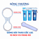 Tay gông vặn mở cốc lọc thô 123 kích cỡ 10 inch, 20 inch cho máy lọc nước RO (Bản sao)