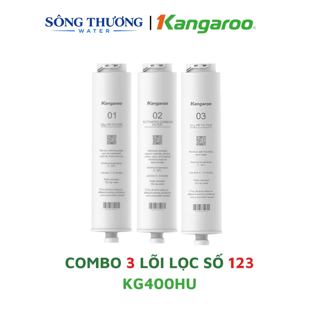 Bộ lõi lọc nước Kangaroo KG400HU, KG400HD, KG400US