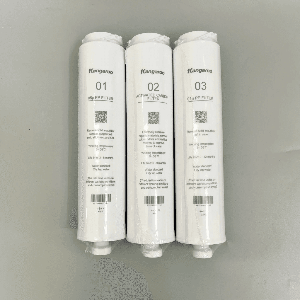 Bộ lõi lọc nước 123 Kangaroo KG400HU, KG400HD, KG400US