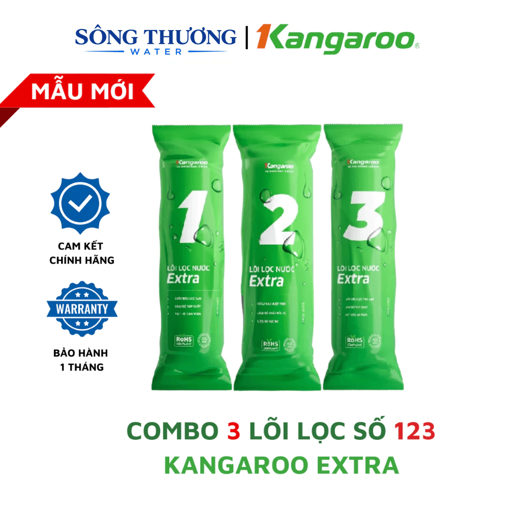 Combo 3 lõi lọc thô 123 Kangaroo Extra - ảnh 1