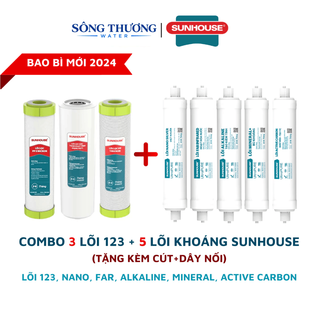 Combo 9 lõi lọc nước cho máy Sunhouse SHA76211CK; SHA76217CK; SHA8827K; SHA8817KP; SHA8849K.... - ảnh 3