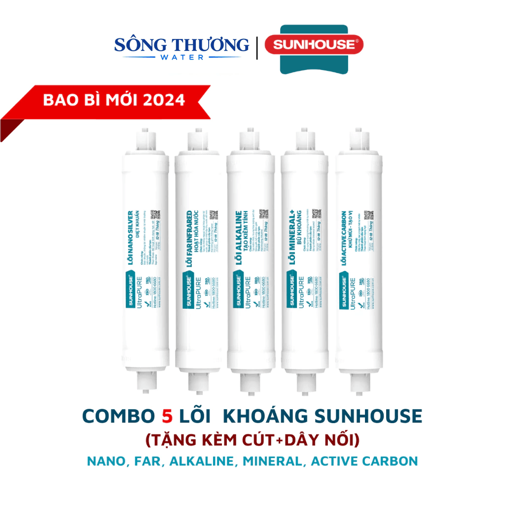 Combo 9 lõi lọc nước cho máy Sunhouse SHA76211CK; SHA76217CK; SHA8827K; SHA8817KP; SHA8849K.... - ảnh 4