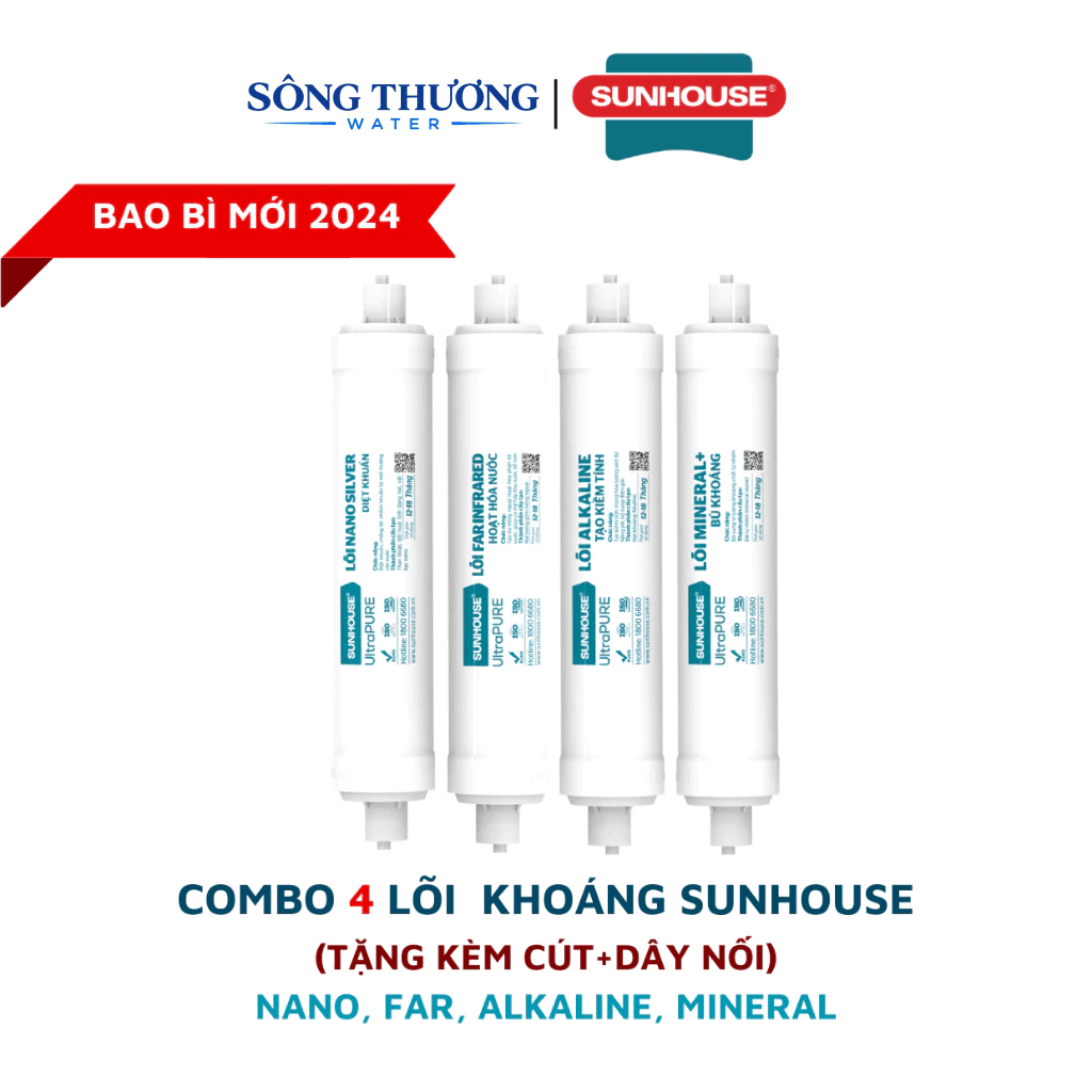 Combo 8 lõi lọc nước chính hãng cho máy Sunhouse sử dụng 8 cấp lọc máy ro - ảnh 2