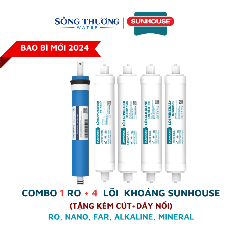 Combo 8 lõi lọc nước chính hãng cho máy Sunhouse sử dụng 8 cấp lọc máy ro - ảnh 3