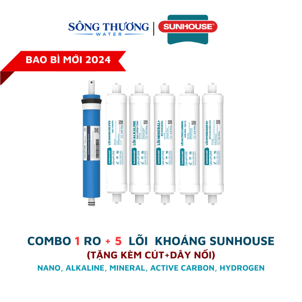 Trọn bộ 9 lõi lọc cho máy lọc nước RO nóng lạnh Slimbo SHA76214CK-S - ảnh 3