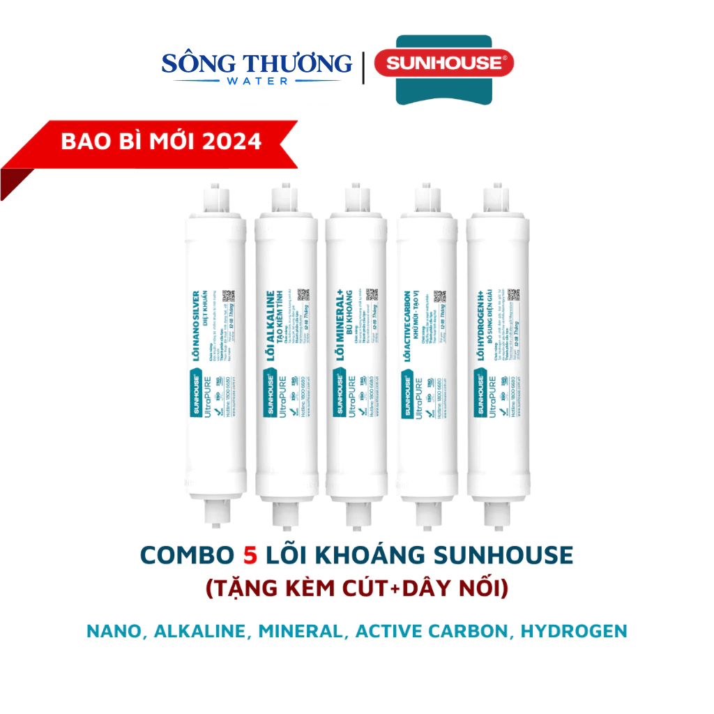 Trọn bộ 9 lõi lọc cho máy lọc nước RO nóng lạnh Slimbo SHA76214CK-S - ảnh 4