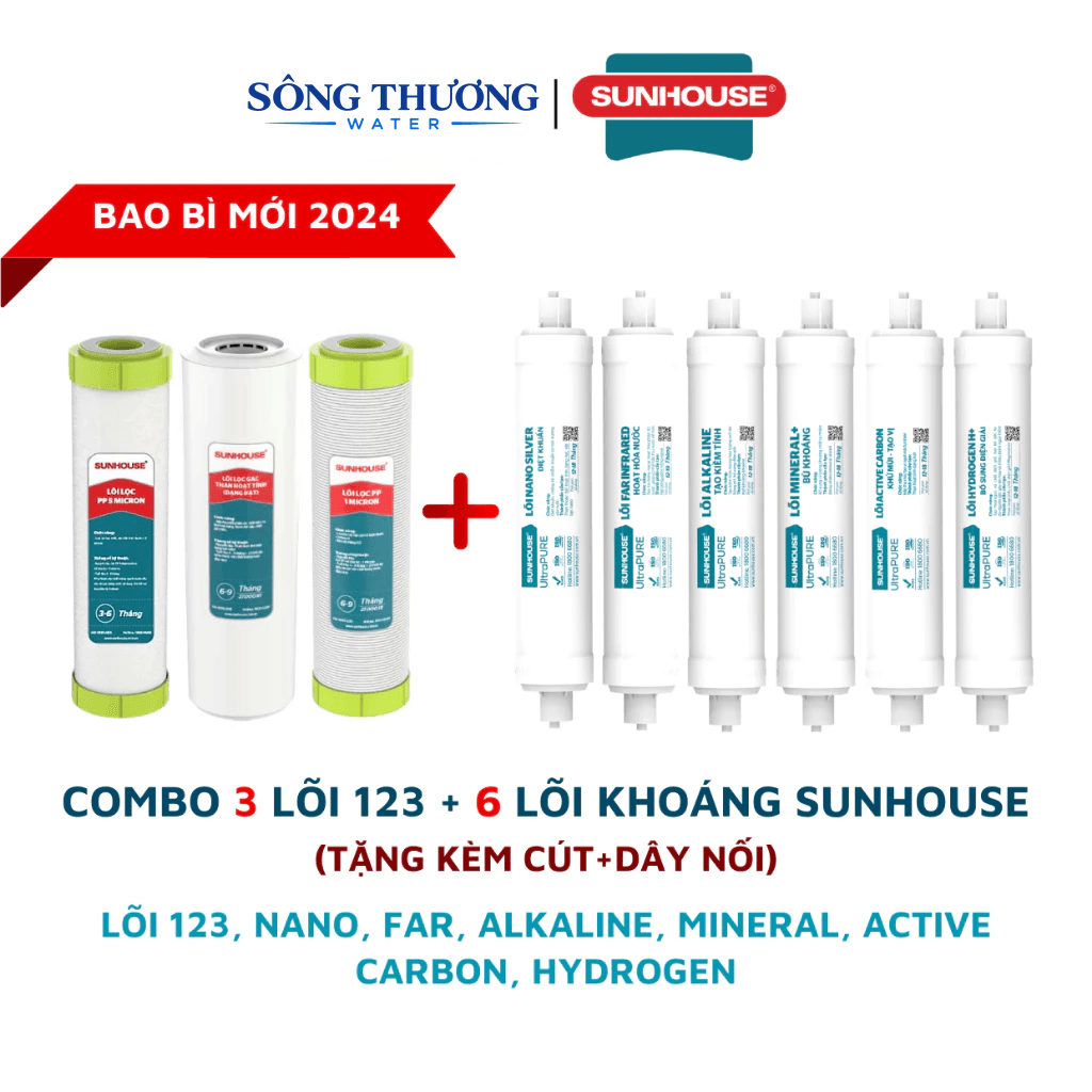 Combo 10 lõi lọc nước cho máy Hydrogen Sha76218ck ;sha8851k ; sha76216ck; sha76219ck; sha88115kv.... lắp được cho máy RO - ảnh 6
