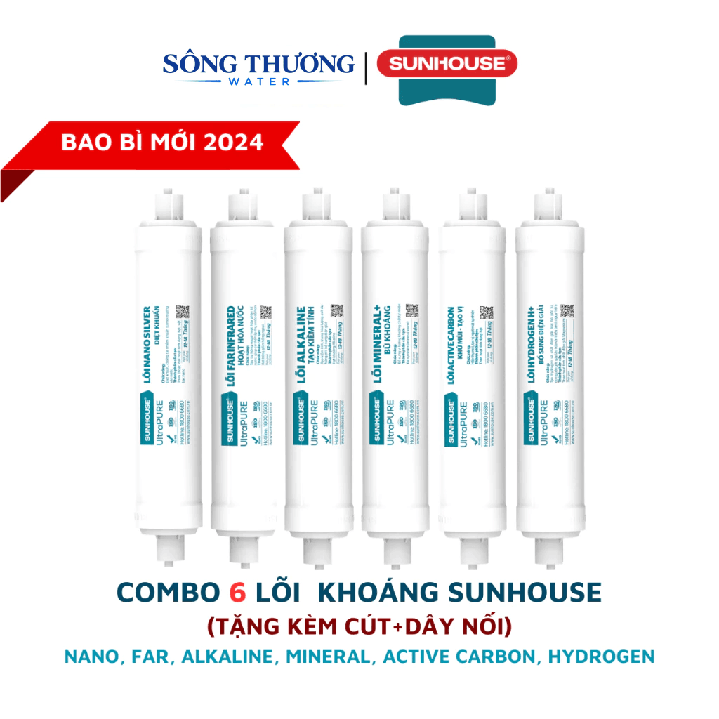 Combo 10 lõi lọc nước cho máy Hydrogen Sha76218ck ;sha8851k ; sha76216ck; sha76219ck; sha88115kv.... lắp được cho máy RO - ảnh 8