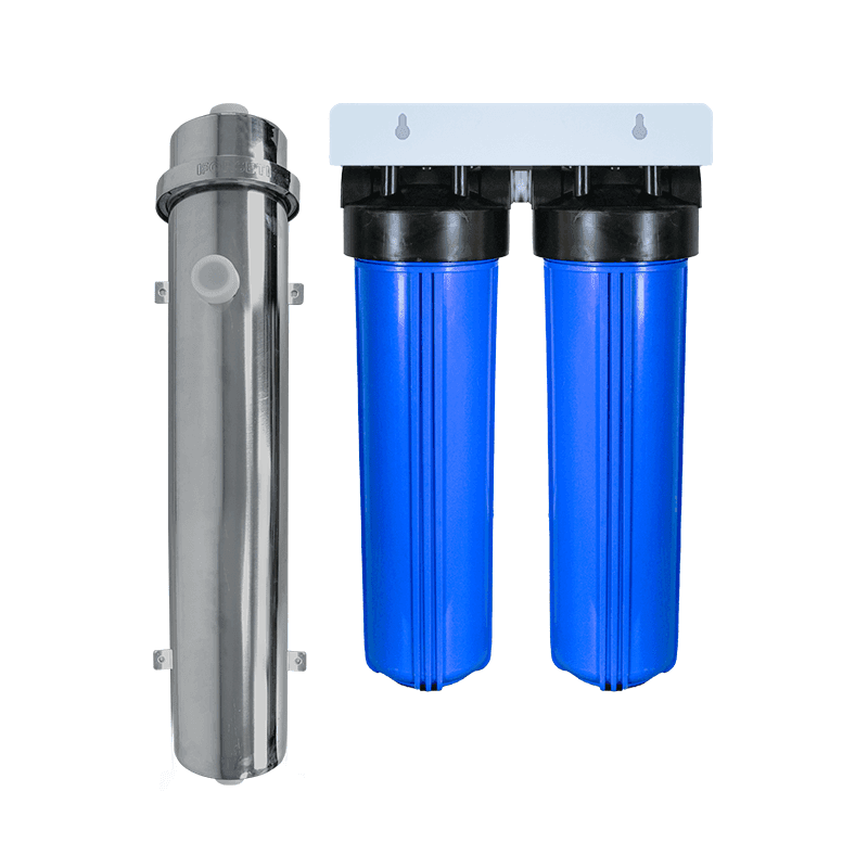 Combo lọc tổng đầu nguồn 3 cấp UF4000 + 2 cốc (PP5+Cation) - ảnh 2