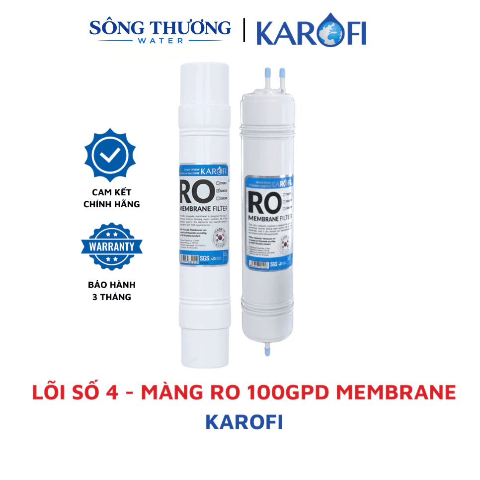 Màng RO MEMBRANE 100GDP Chính hãng KAROFI nhập khẩu Hàn Quốc Lõi số 4 Karofi - ảnh 1