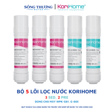 Combo 3 lõi sedment 2 lõi pre carbon cho máy Korihome wpk-G61, wpk-G60s..... - ảnh 1