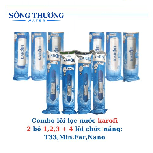 Combo bộ lọc thô 123 Smax Duo+ 4 lõi chức năng 5678 cho máy Karofi - ảnh 1