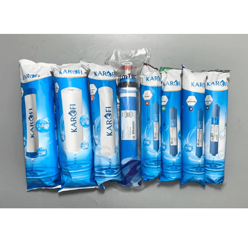 Trọn bộ Combo 8 lõi lọc nước Karofi chính hãng 12345678 - T33, Mineral, FarinFrared, Na - ảnh 2