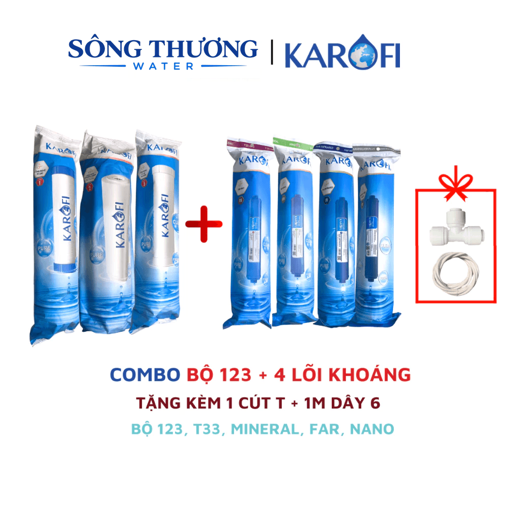 Trọn bộ Combo 8 lõi lọc nước Karofi chính hãng 12345678 - T33, Mineral, FarinFrared, Na - ảnh 5