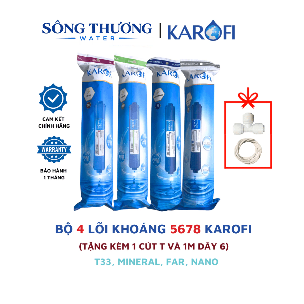 Trọn bộ Combo 8 lõi lọc nước Karofi chính hãng 12345678 - T33, Mineral, FarinFrared, Na - ảnh 6