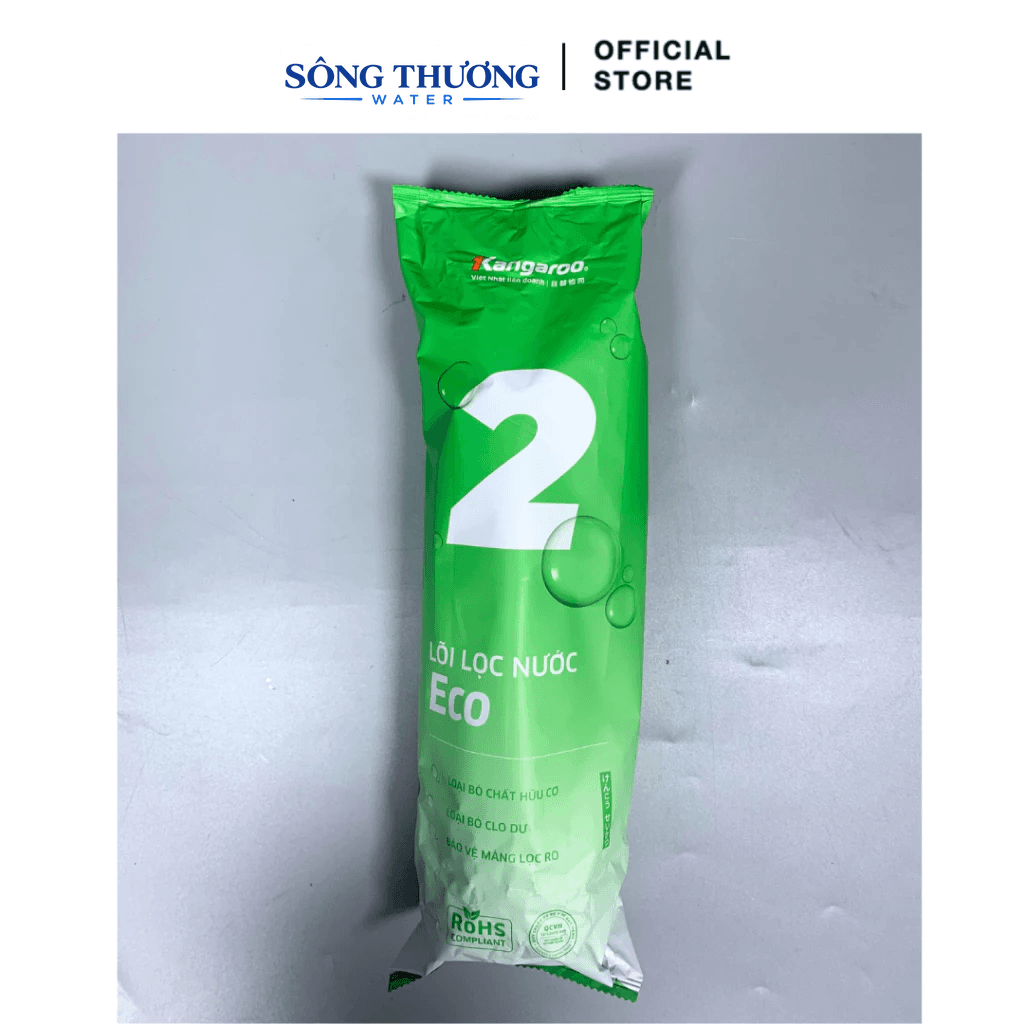 Lõi lọc thô số 2 Kangaroo Eco (mẫu mới nhất) lắp cho máy lọc nước RO có 3 cốc lọc 10inch - Hàng chính hãng - ảnh 2