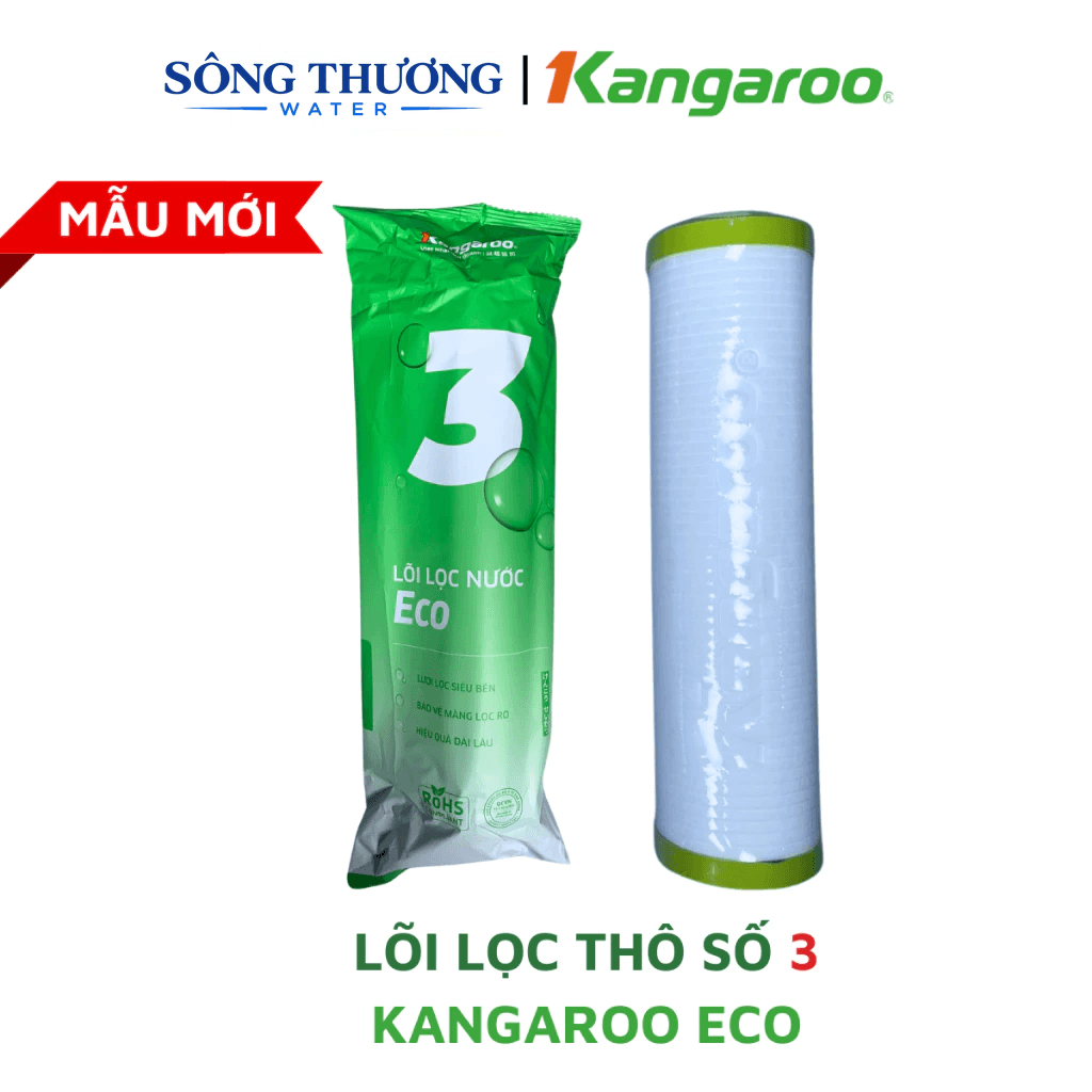 Lõi lọc thô số 3 Kangaroo Eco lắp cho máy lọc nước RO có 3 cốc lọc 10inch - Hàng chính hãng - ảnh 1