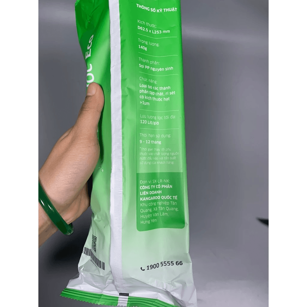 Lõi lọc thô số 3 Kangaroo Eco lắp cho máy lọc nước RO có 3 cốc lọc 10inch - Hàng chính hãng - ảnh 3