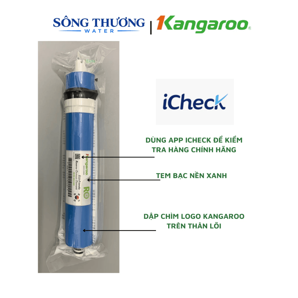 Combo 6 lõi lọc nước Kangaroo gồm màng RO + 5 lõi khoáng (nano, ceramic, alkaline, maifan, orp) - ảnh 2