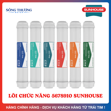 Combo 6 lõi lọc khoáng Sunhouse, lõi chức năng bổ sung khoáng, hỗ trợ cân bằng PH cho nước - ảnh 1
